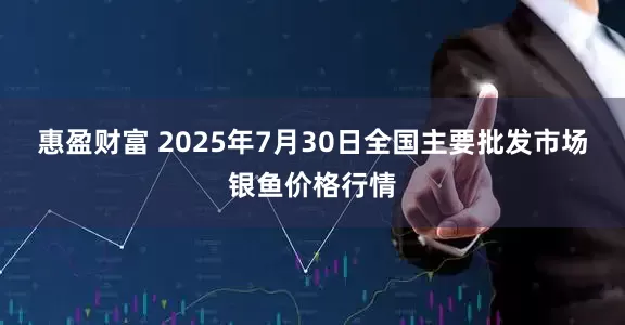 惠盈财富 2025年7月30日全国主要批发市场银鱼价格行情